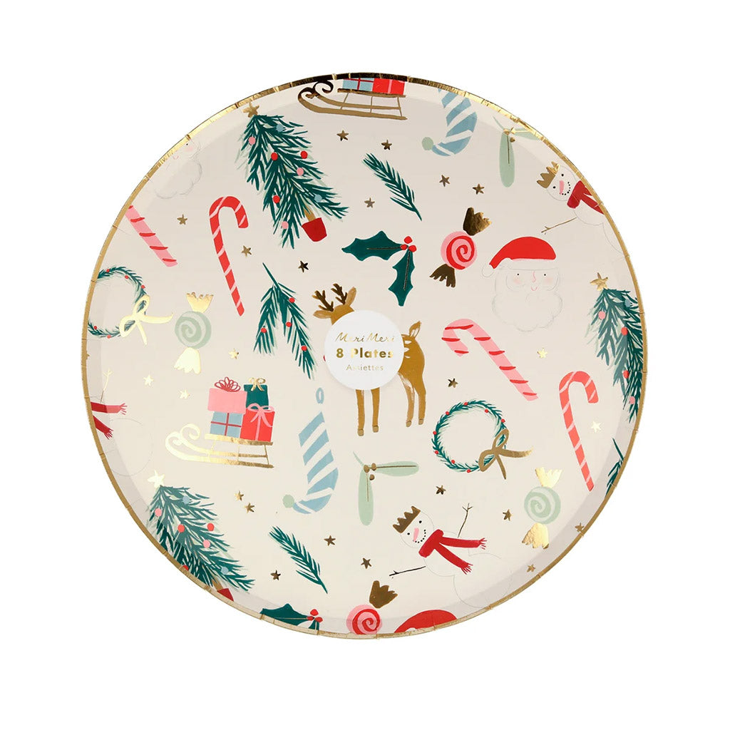 Festive Motif Dinner Plates