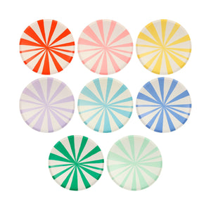 Mixed Stripe Dinner Plates