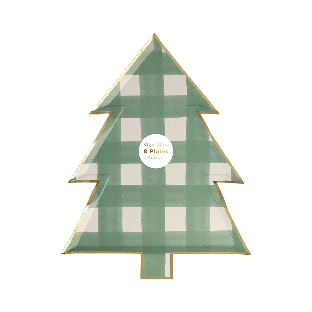 Gingham Tree Plates