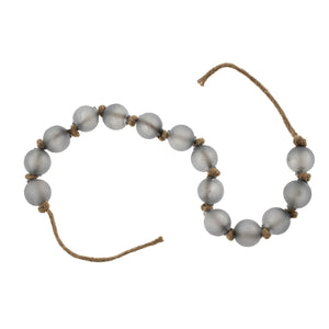 Frosted Grey Glass Beads