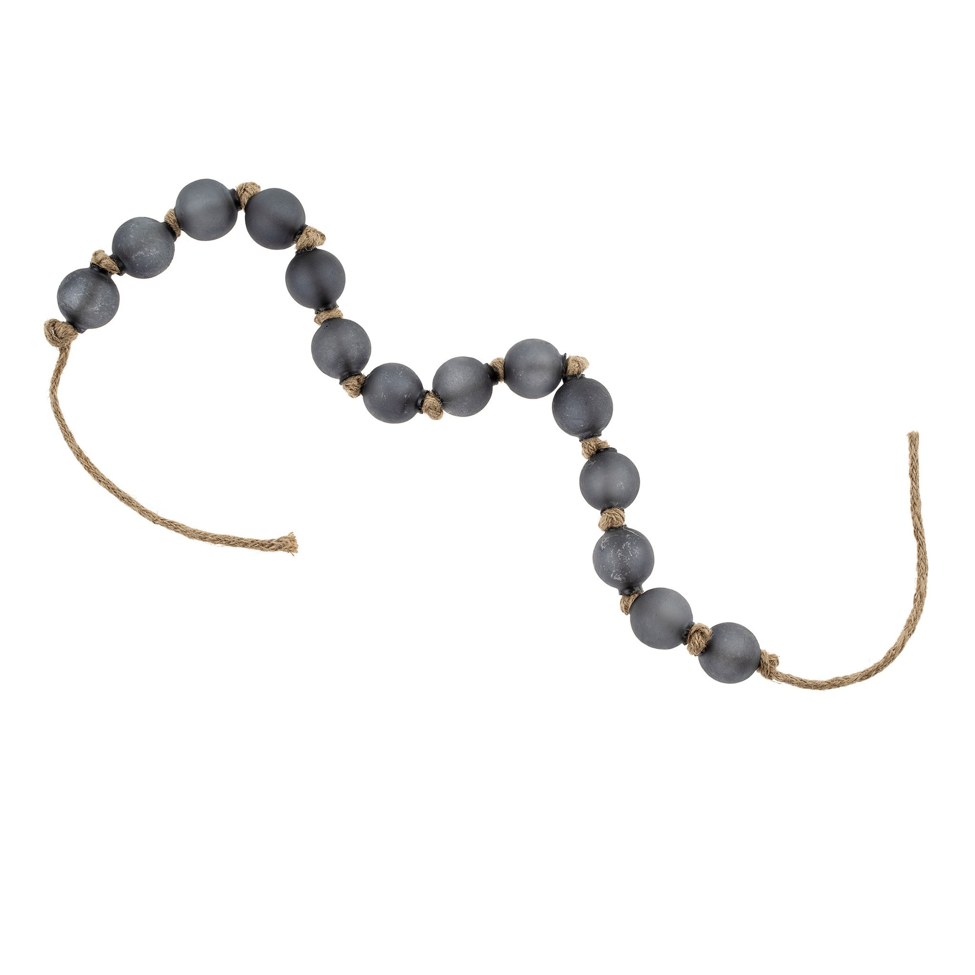 Frosted Black Glass Beads