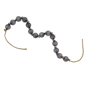 Frosted Black Glass Beads