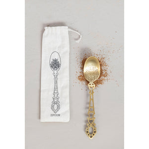 Etched Brass Spoon