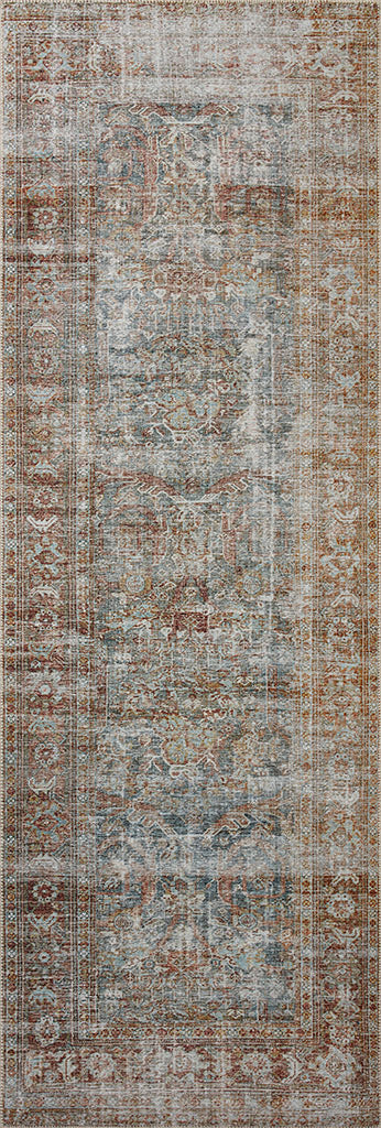 Jules Area Rug - Lagoon/Brick