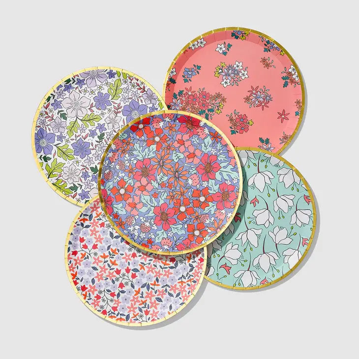 Large In Full Bloom Paper Plates