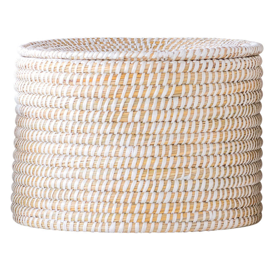 Medium Lidded Grass Basket