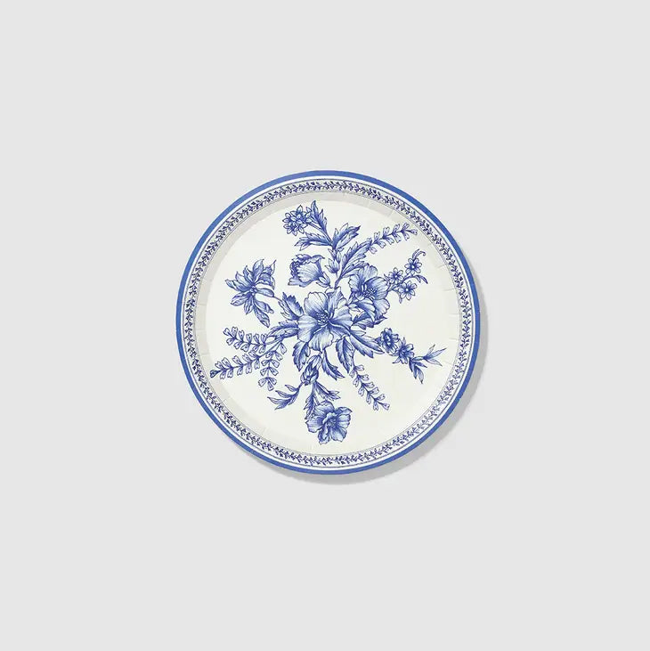 Small French Toile Paper Plates