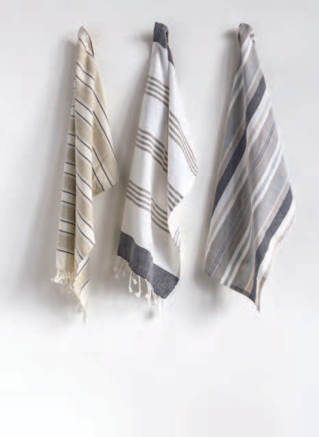 Set of 3 Striped Tea Towels