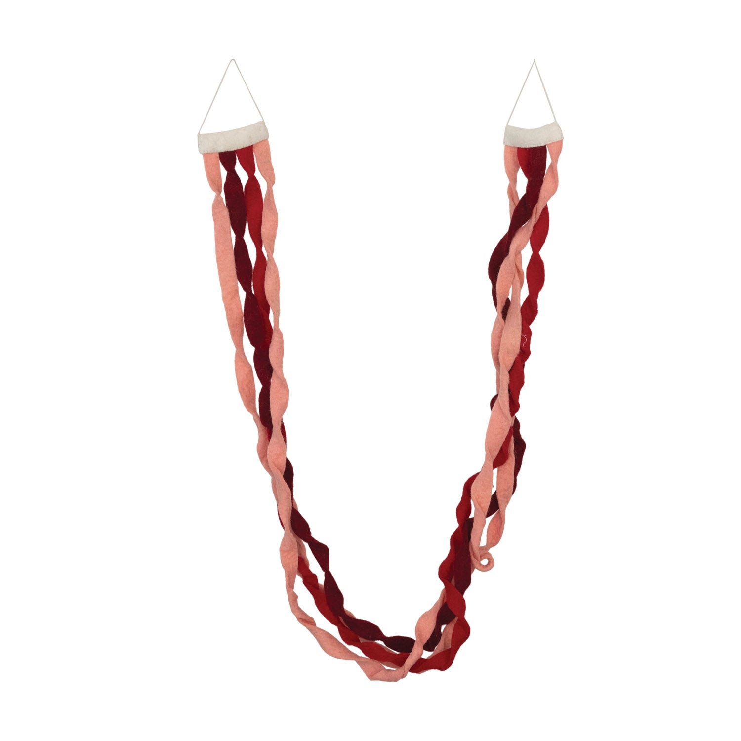 Pink + Red Felt Ribbon Garland