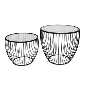 Cyclone Accent Tables - Set of 2, Black
